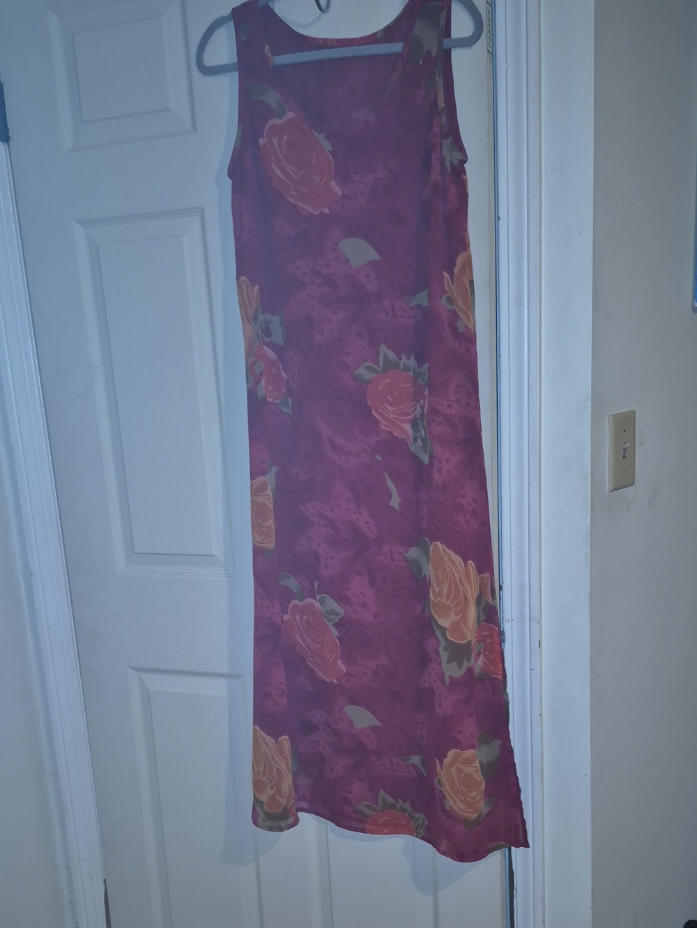 Women's Floral Midi Skirt in Burgundy
